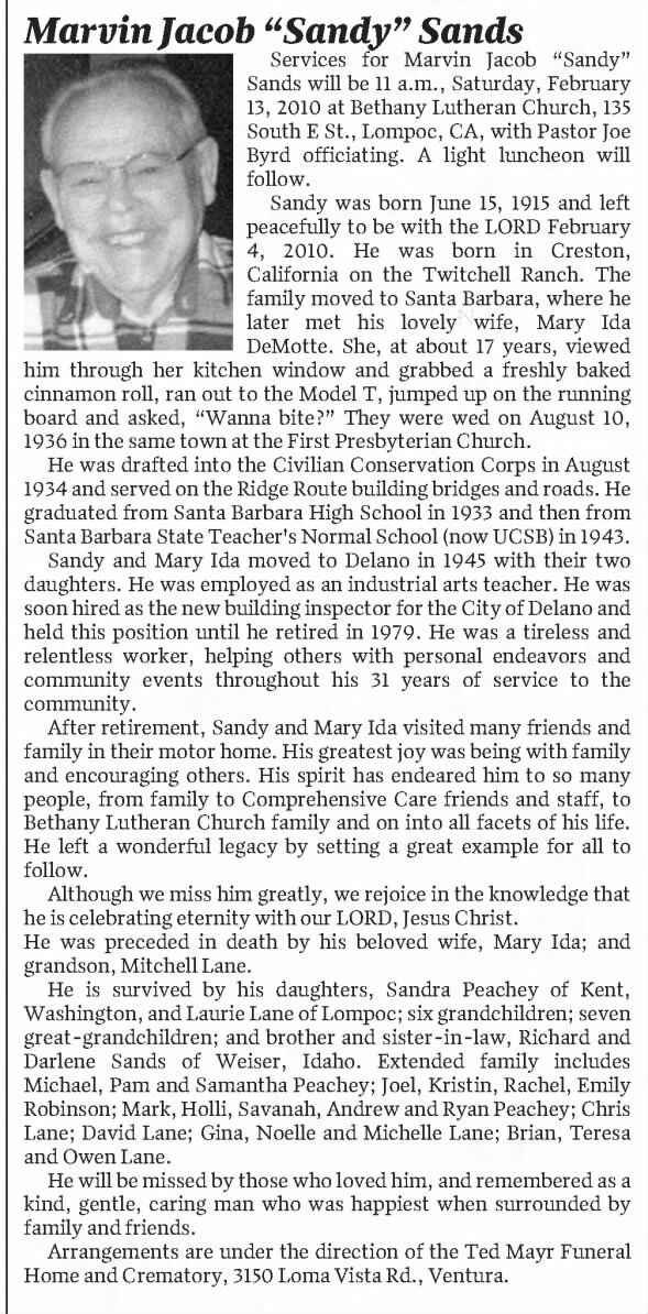 Clipping from The Lompoc Record
